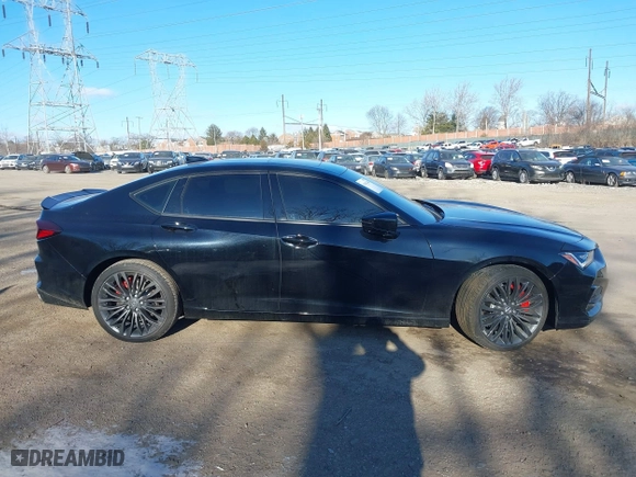 2023 Acura TLX Type S with VIN 19UUB7F06PA002711, listed as a IAAI auction lot 41641648 with 1 mi miles. Bid and sale history available at carsss.com. Image 12.