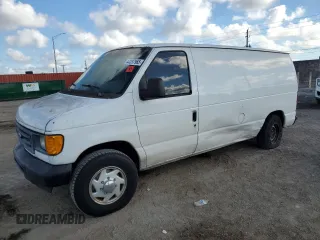 2007 Ford Econoline Cargo Commercial with VIN 1FTNE14W67DA71363, listed as a Copart auction lot 44397965 with 249,757 mi miles and Salvage Title. Bid and sale history available at DreamBid. Image 1.