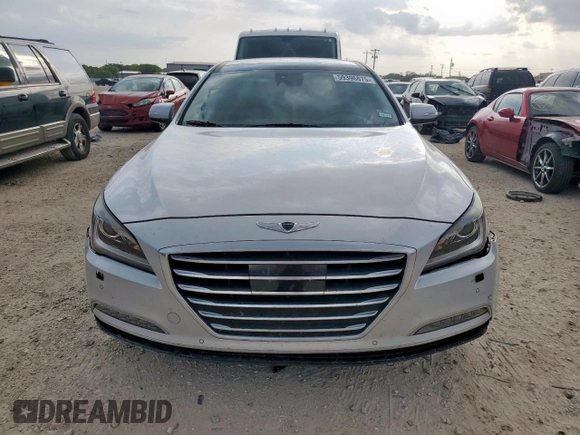 2017 Genesis G80 3.8L with VIN KMHGN4JE8HU191863, listed as a Copart auction lot 59396875 with 134,059 mi miles and Salvage title. Bid and sale history available at DreamBid. Image 5.