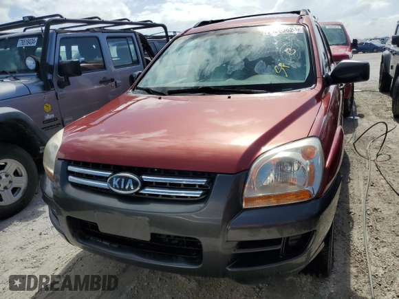 2005 Kia Sportage LX with VIN KNDJF723057131284, listed as a Copart auction lot 74563624 with Not Provided miles and Non Repairable. Bid and sale history available at carsss.com. Image 5.