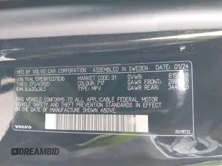 2024 Volvo XC90 Plus Bright Theme с VIN YV4L12PE8R1227836, выставлен на аукционе IAAI как лот 41959726 с пробегом 29 625 миль миль и . История ставок и продаж доступна на DreamBid. Изображение 9.