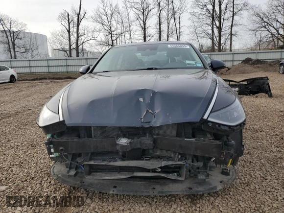 2022 Hyundai Sonata Hybrid Blue with VIN KMHL24JJ6NA048279, listed as a Copart auction lot 49585045 with 59,419 mi miles and Salvage Title. Bid and sale history available at carsss.com. Image 5.