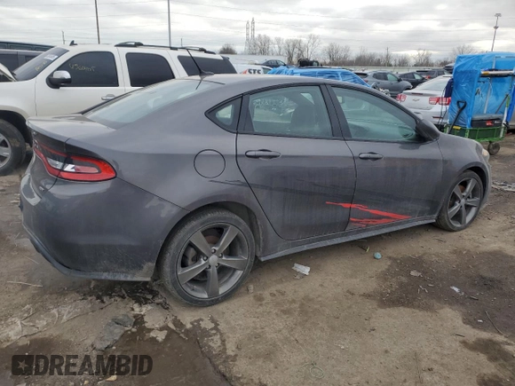 2016 Dodge Dart GT with VIN 1C3CDFEB9GD551162, listed as a Copart auction lot 43546695 with 89,587 mi miles and Clean Title. Bid and sale history available at carsss.com. Image 3.