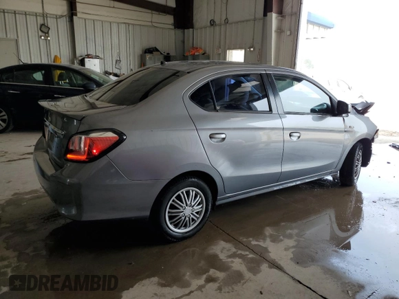 2021 Mitsubishi Mirage ES with VIN ML32FUFJ4MHF03381, listed as a Copart auction lot 60436575 with 79,839 mi miles and Non repairable. Bid and sale history available at DreamBid. Image 3.
