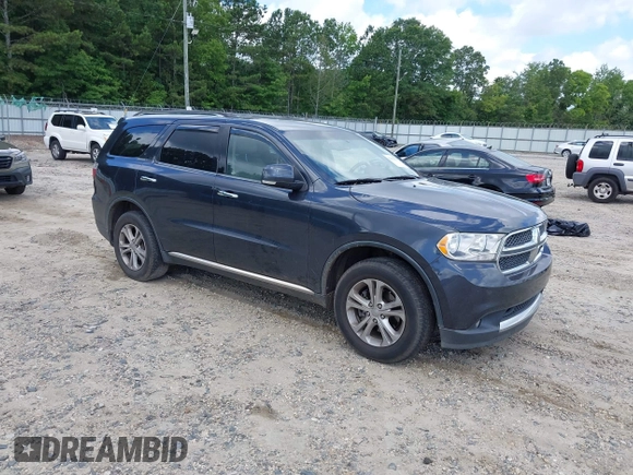 2013 Dodge Durango Crew with VIN 1C4RDHDG7DC657898, listed as a IAAI auction lot 42522353 with 234,483 mi miles and . Bid and sale history available at DreamBid. Image 1.