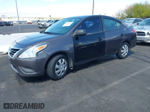 2015 Nissan Versa SV with VIN 3N1CN7AP5FL860073, listed as a IAAI auction lot 42035884 with 48,956 mi miles. Bid and sale history available at carsss.com. Image 2.