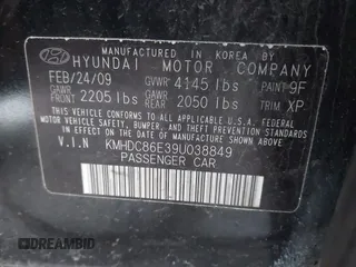 2009 Hyundai Elantra Touring с VIN KMHDC86E39U038849, выставлен на аукционе IAAI как лот 41683921 с пробегом 133 045 миль миль и . История ставок и продаж доступна на DreamBid. Изображение 9.