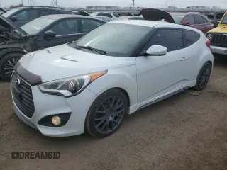 2014 Hyundai Veloster Turbo with VIN KMHTC6AE5EU203494, listed as a Copart auction lot 44568255 with 71,347 mi miles and Salvage Title. Bid and sale history available at carsss.com. Image 1.