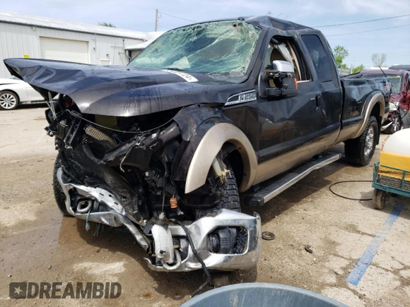 2013 Ford F-250 XL with VIN 1FT7X2B6XDEA50985, listed as a Copart auction lot 53409724 with 104,965 mi miles and Salvage Title. Bid and sale history available at DreamBid. Image 1.