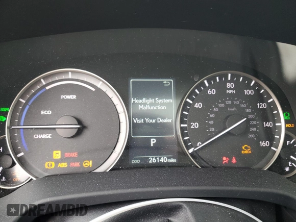 2020 Lexus RX 450h with VIN 2T2HGMDA0LC047964, listed as a Copart auction lot 58423355 with 26,140 mi miles and Salvage title. Bid and sale history available at DreamBid. Image 9.