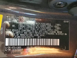 2010 Lexus RX 350 with VIN JTJBK1BA0A2406779, listed as a Copart auction lot 63318705 with 174,738 mi miles and Clean title. Bid and sale history available at DreamBid. Image 13.