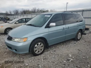 2004 Honda Odyssey EX-L z VIN 5FNRL18084B023588, wystawiony jako Copart lot #49953315 z przebiegiem 163 850 mil mil oraz Szkoda całkowita • Salvage title. Historia ofert i sprzedaży dostępna na DreamBid. Obrazek 1.