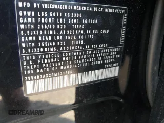 2024 Volkswagen Tiguan SEL R-Line with VIN 3VV4B7AX2RM121866, listed as a Copart auction lot 60169455 with Not provided miles and Salvage title. Bid and sale history available at DreamBid. Image 14.