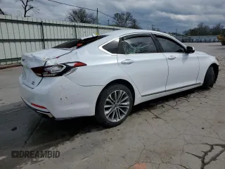2017 Genesis G80 3.8L with VIN KMHGN4JE5HU191688, listed as a Copart auction lot 51526025 with 109,842 mi miles and Salvage Title. Bid and sale history available at carsss.com. Image 3.