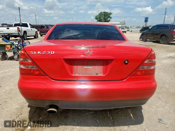 2000 Mercedes-Benz SLK 230 Kompressor with VIN WDBKK47F2YF156715, listed as a Copart auction lot 63873805 with 140,706 mi miles and Salvage title. Bid and sale history available at DreamBid. Image 6.