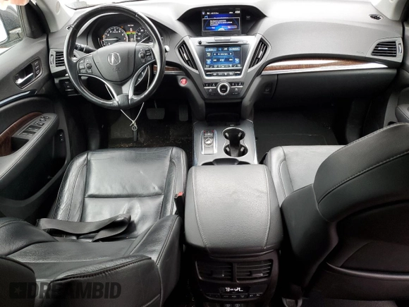2017 Acura MDX Technology with VIN 5FRYD4H52HB017389, listed as a Copart auction lot 49911175 with 89,676 mi miles and Salvage Title. Bid and sale history available at DreamBid. Image 8.