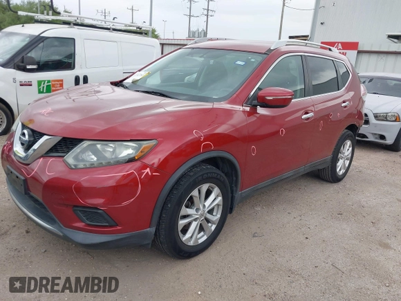 2014 Nissan Rogue S with VIN 5N1AT2MVXEC755798, listed as a IAAI auction lot 41947261 with 156,149 mi miles. Bid and sale history available at carsss.com. Image 2.