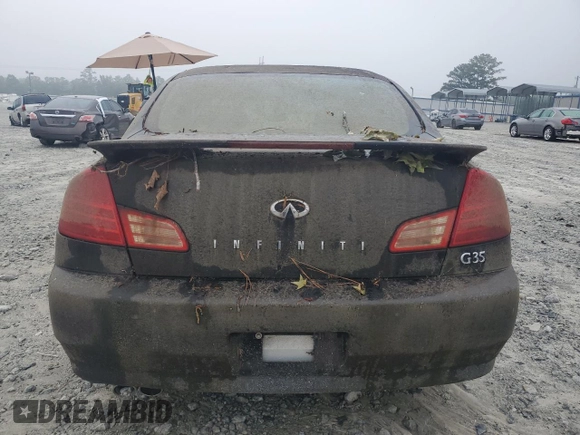 2003 Infiniti G35 w/Leather with VIN JNKCV51E43M335893, listed as a Copart auction lot 60824014 with Not Provided miles and Non Repairable. Bid and sale history available at carsss.com. Image 6.