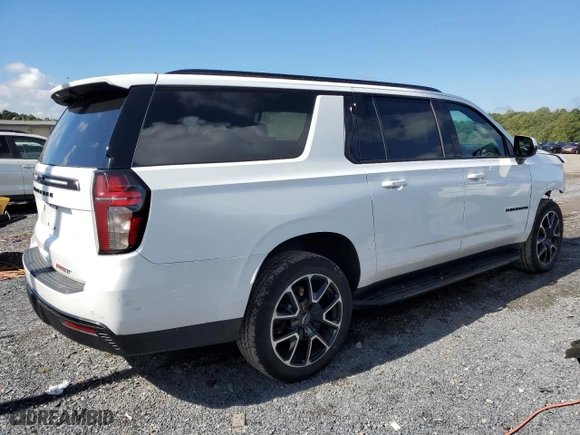 2021 Chevrolet Suburban RST with VIN 1GNSKEKD1MR390115, listed as a Copart auction lot 73106224 with 51,308 mi miles and Salvage Title. Bid and sale history available at carsss.com. Image 3.
