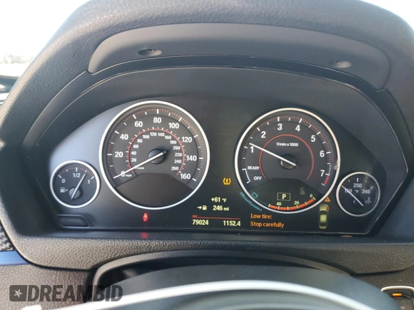 2015 BMW 3 Series 328i with VIN WBA3C1C5XFP854072, listed as a Copart auction lot 46125275 with 79,024 mi miles and Salvage Title. Bid and sale history available at carsss.com. Image 9.