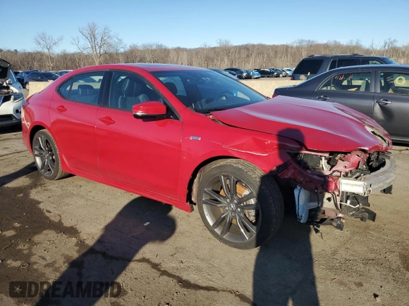 2019 Acura TLX w/A-Spec Pkg with VIN 19UUB2F65KA005230, listed as a Copart auction lot 48872145 with 61,992 mi miles and Salvage Title. Bid and sale history available at carsss.com. Image 4.