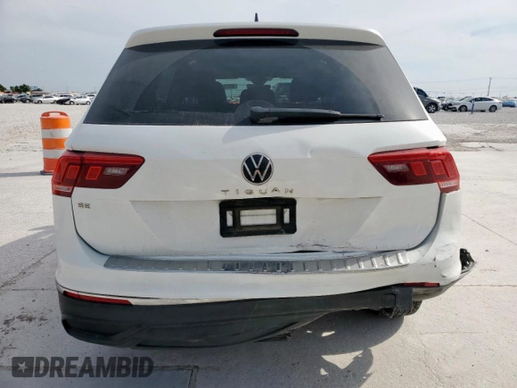 2022 Volkswagen Tiguan SE with VIN 3VV3B7AX5NM172462, listed as a Copart auction lot 53731295 with 48,138 mi miles and Salvage Title. Bid and sale history available at DreamBid. Image 6.