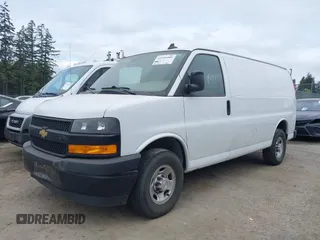 2023 Chevrolet Express Cargo with VIN 1GCWGAFP4P1176442, listed as a IAAI auction lot 42109509 with 42,680 mi miles and . Bid and sale history available at DreamBid. Image 16.