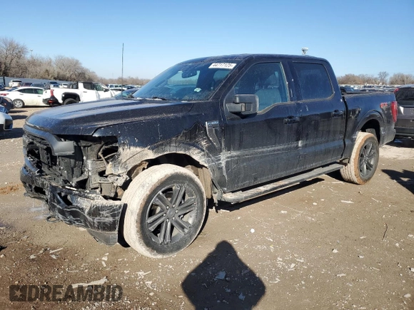 2022 Ford F-150 XL with VIN 1FTFW1E50NKF04983, listed as a Copart auction lot 44717125 with 48,642 mi miles and Salvage Title. Bid and sale history available at carsss.com. Image 1.