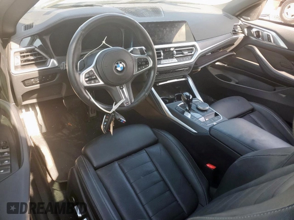 2023 BMW 4 Series M440i with VIN WBA53AT06PCM44083, listed as a Copart auction lot 58314465 with Not provided miles and Salvage title. Bid and sale history available at DreamBid. Image 8.