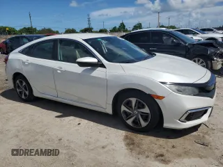2019 Honda Civic Sedan LX with VIN 19XFC2F68KE028664, listed as a Copart auction lot 62253534 with 142,812 mi miles and Salvage Title. Bid and sale history available at carsss.com. Image 4.