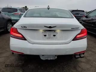 2021 Genesis G70 2.0T with VIN KMTG64LA9MU077166, listed as a Copart auction lot 42210745 with 59,020 mi miles and Salvage Title. Bid and sale history available at carsss.com. Image 6.
