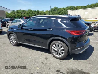 2021 Infiniti QX50 Essential with VIN 3PCAJ5CB3MF119468, listed as a Copart auction lot 61561645 with 56,347 mi miles and Salvage title. Bid and sale history available at DreamBid. Image 2.
