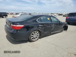 2009 Lexus LS 460 L with VIN JTHGL46F195035279, listed as a Copart auction lot 53341285 with Not provided miles and Salvage title. Bid and sale history available at DreamBid. Image 3.