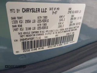 2008 Chrysler Town & Country Touring with VIN 2A8HR54P68R115192, listed as a IAAI auction lot 42141588 with 239,819 mi miles. Bid and sale history available at carsss.com. Image 9.