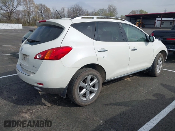 2009 Nissan Murano SL with VIN JN8AZ18U89W100787, listed as a IAAI auction lot 41903238 with 220,476 mi miles and . Bid and sale history available at DreamBid. Image 4.