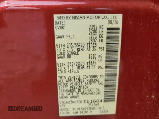 2016 Nissan Murano Platinum z VIN 5N1AZ2MH3GN161604, wystawiony jako Copart lot #58447825 z przebiegiem 66 472 mil mil oraz Szkoda całkowita • Salvage title. Historia ofert i sprzedaży dostępna na DreamBid. Obrazek 12.