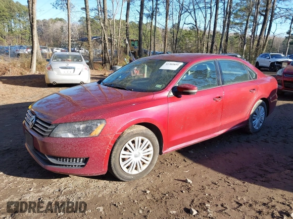 2015 Volkswagen Passat 1.8T Limited Edition with VIN 1VWAT7A33FC007414, listed as a IAAI auction lot 41305891 with 81,440 mi miles. Bid and sale history available at carsss.com. Image 2.