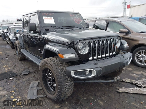 2022 Jeep Gladiator High Altitude z VIN 1C6HJTFG1NL164764, wystawiony jako IAAI lot #41727357 z przebiegiem 28 222 mil mil oraz . Historia ofert i sprzedaży dostępna na DreamBid. Obrazek 1.