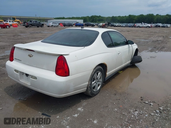 2006 Chevrolet Monte Carlo LT 3.5L with VIN 2G1WM15K369389531, listed as a IAAI auction lot 42566900 with 93,786 mi miles and . Bid and sale history available at DreamBid. Image 4.