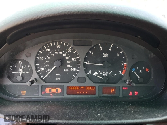 2001 BMW 3 Series 325i with VIN WBAAV33421FU88529, listed as a Copart auction lot 68473354 with 158,806 mi miles and Salvage Title. Bid and sale history available at carsss.com. Image 9.