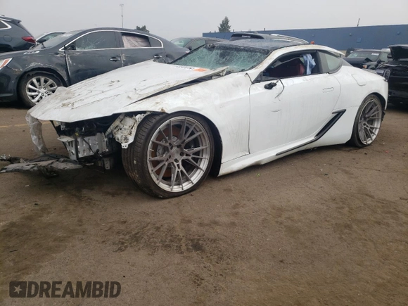 2018 Lexus LC 500h z VIN JTHHP5AY9JA000511, wystawiony jako Copart lot #72041014 z przebiegiem Nie podano mil oraz Szkoda całkowita • Salvage title. Historia ofert i sprzedaży dostępna na DreamBid. Obrazek 1.