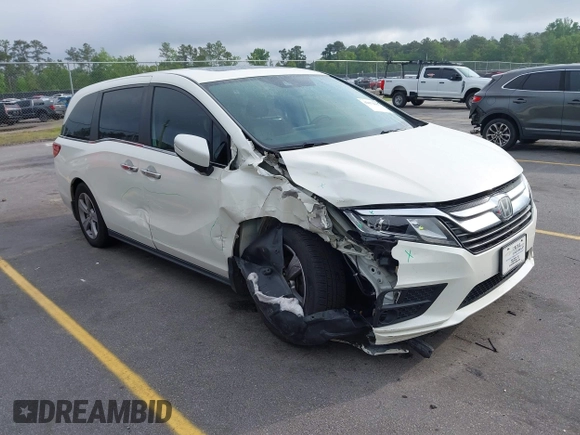 2019 Honda Odyssey EX-L with VIN 5FNRL6H70KB083596, listed as a IAAI auction lot 42072667 with 153,087 mi miles and . Bid and sale history available at DreamBid. Image 1.