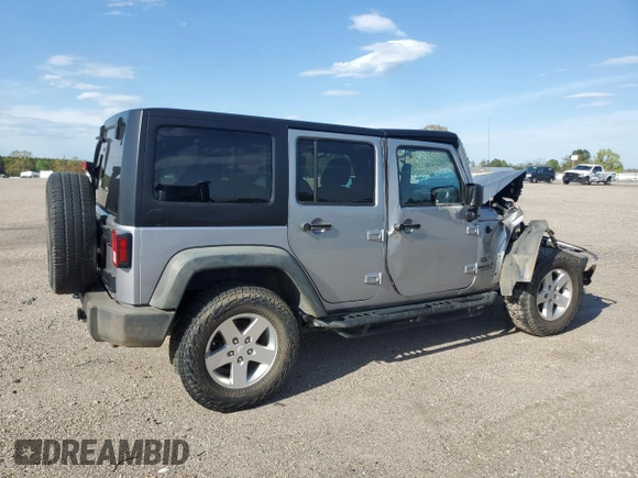 2013 Jeep Wrangler Unlimited Sport z VIN 1C4BJWDG7DL597491, wystawiony jako Copart lot #50719435 z przebiegiem Nie podano mil oraz Szkoda całkowita • Salvage title. Historia ofert i sprzedaży dostępna na DreamBid. Obrazek 3.