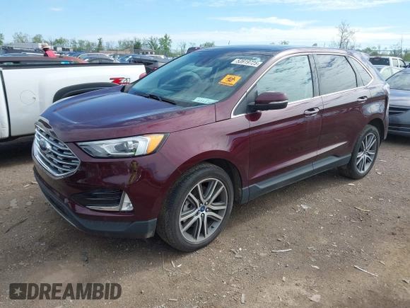 2021 Ford Edge Titanium with VIN 2FMPK4K99MBA41965, listed as a IAAI auction lot 42114607 with 87,848 mi miles and . Bid and sale history available at DreamBid. Image 18.