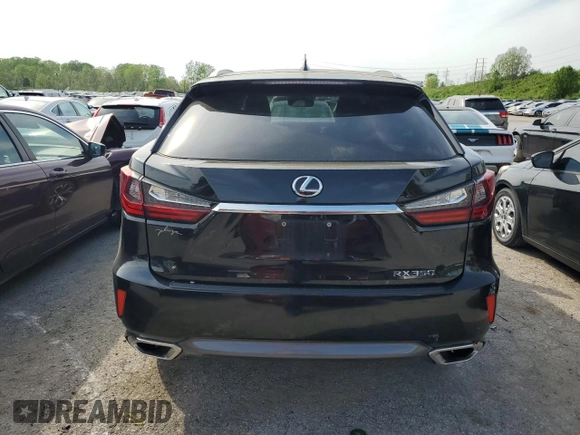 2017 Lexus RX with VIN 2T2BZMCA3HC127316, listed as a Copart auction lot 49983374 with 0 mi miles and Salvage Title. Bid and sale history available at carsss.com. Image 6.