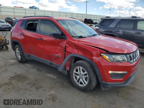 2017 Jeep Compass Sport с VIN 3C4NJCAB6HT659753, выставлен на аукционе Copart как лот 56178755 с пробегом 81 619 миль миль и Списание • Salvage title. История ставок и продаж доступна на DreamBid. Изображение 4.