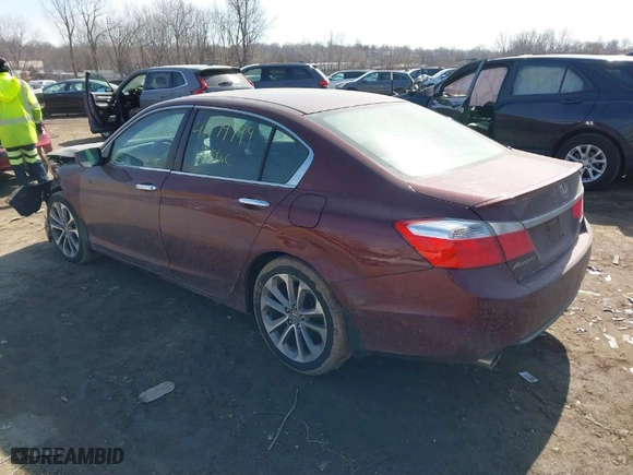 2014 Honda Accord Sedan Sport with VIN 1HGCR2F58EA011381, listed as a IAAI auction lot 41779799 with 121,009 mi miles. Bid and sale history available at carsss.com. Image 3.