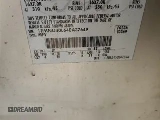2004 Ford Excursion Special Serv z VIN 1FMNU40L64EA37649, wystawiony jako Copart lot #53035345 z przebiegiem 246 424 mil mil oraz Szkoda całkowita • Salvage title. Historia ofert i sprzedaży dostępna na DreamBid. Obrazek 12.