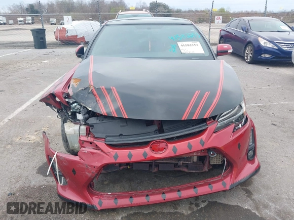 2016 Scion tC with VIN JTKJF5C74GJ026588, listed as a IAAI auction lot 41582253 with 74,023 mi miles. Bid and sale history available at carsss.com. Image 6.
