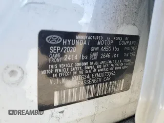 2021 Genesis G70 3.3T with VIN KMTG34LEXMU073395, listed as a Copart auction lot 43567435 with 149,093 mi miles and Salvage title. Bid and sale history available at DreamBid. Image 13.